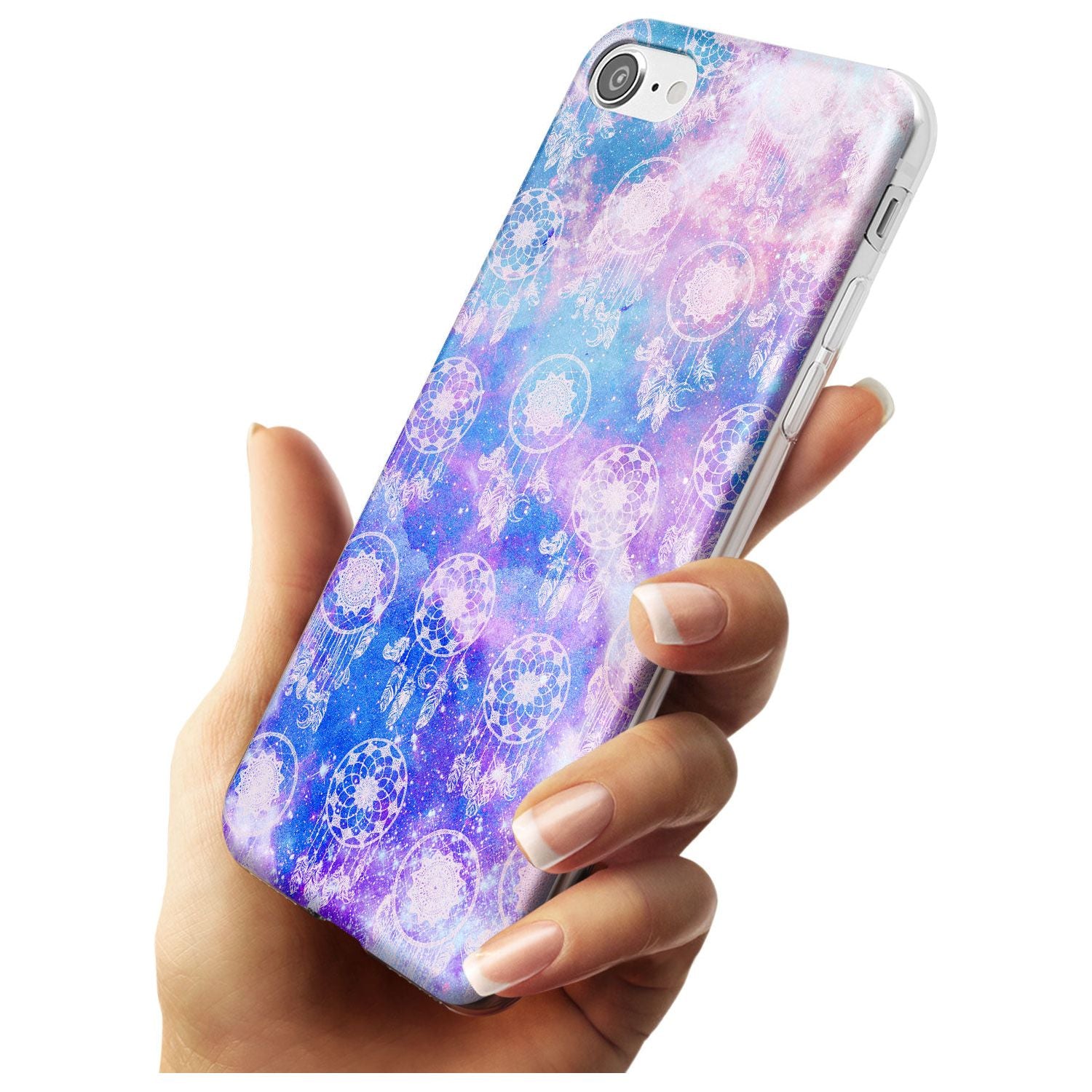 Dreamcatcher Pattern Galaxy Print Tie Dye Slim TPU Phone Case for iPhone SE 8 7 Plus