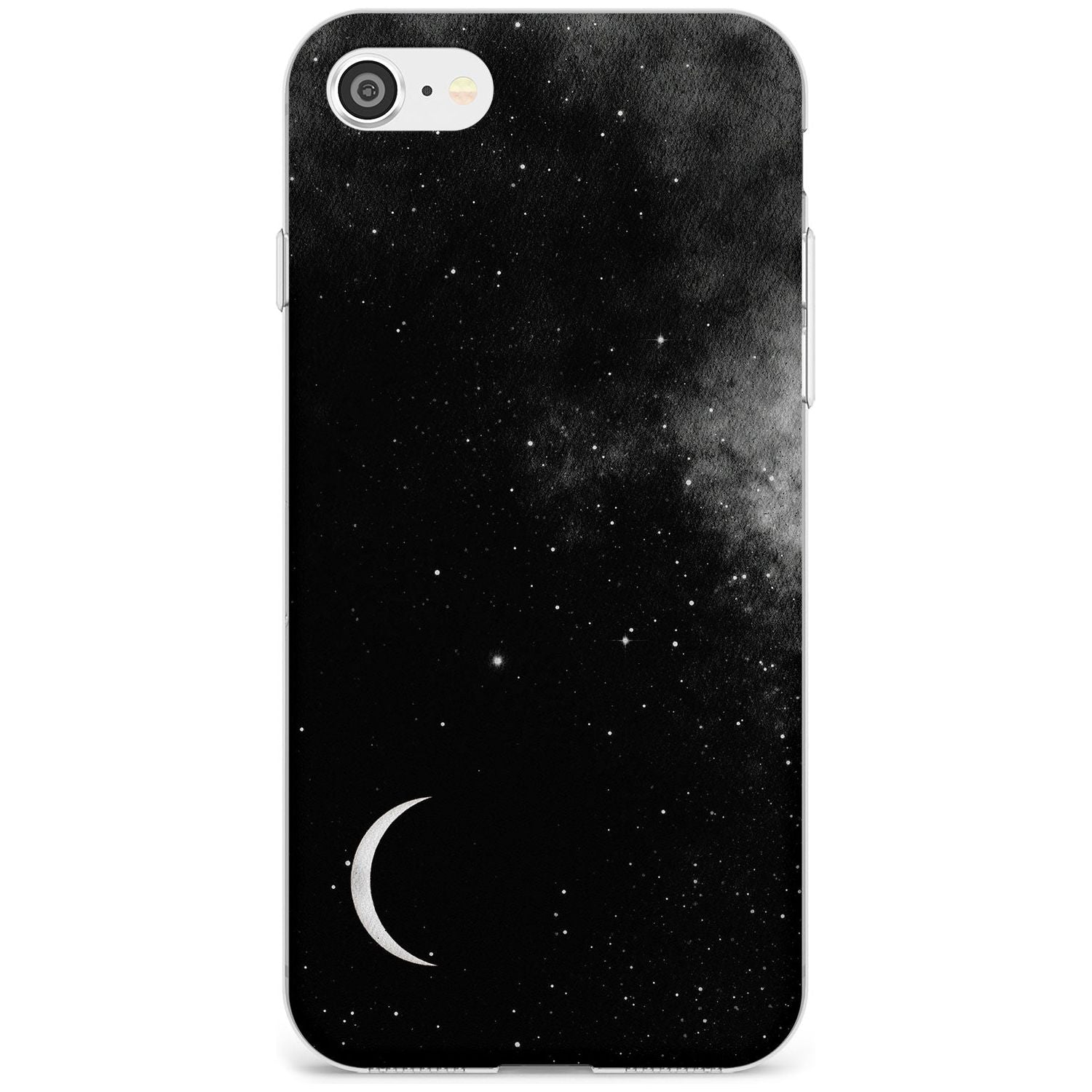 Night Sky Galaxies: Crescent Moon