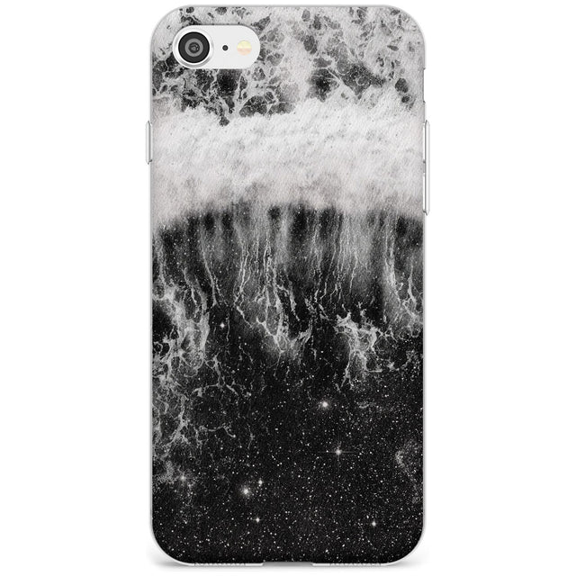Ocean Wave Galaxy Print Slim TPU Phone Case for iPhone SE 8 7 Plus