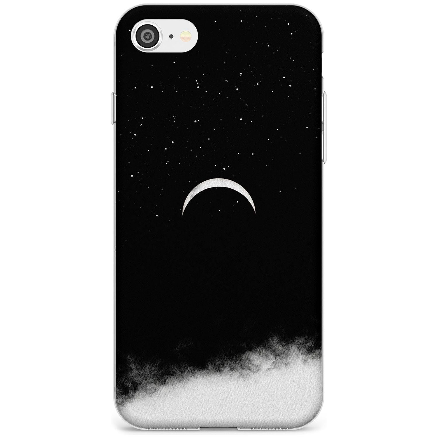 Upside Down Crescent Moon Slim TPU Phone Case for iPhone SE 8 7 Plus