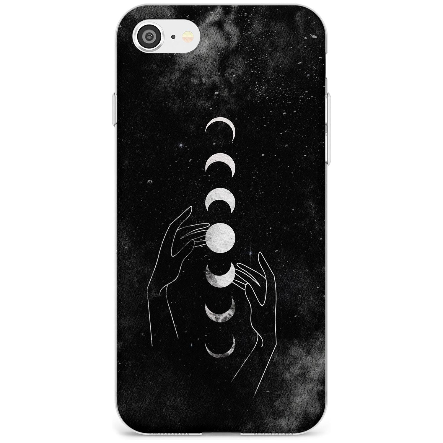 Moon Phases and Hands Slim TPU Phone Case for iPhone SE 8 7 Plus