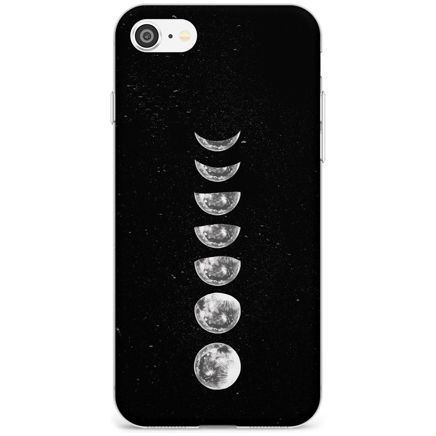 Light Watercolour Moons Black Impact Phone Case for iPhone SE 8 7 Plus