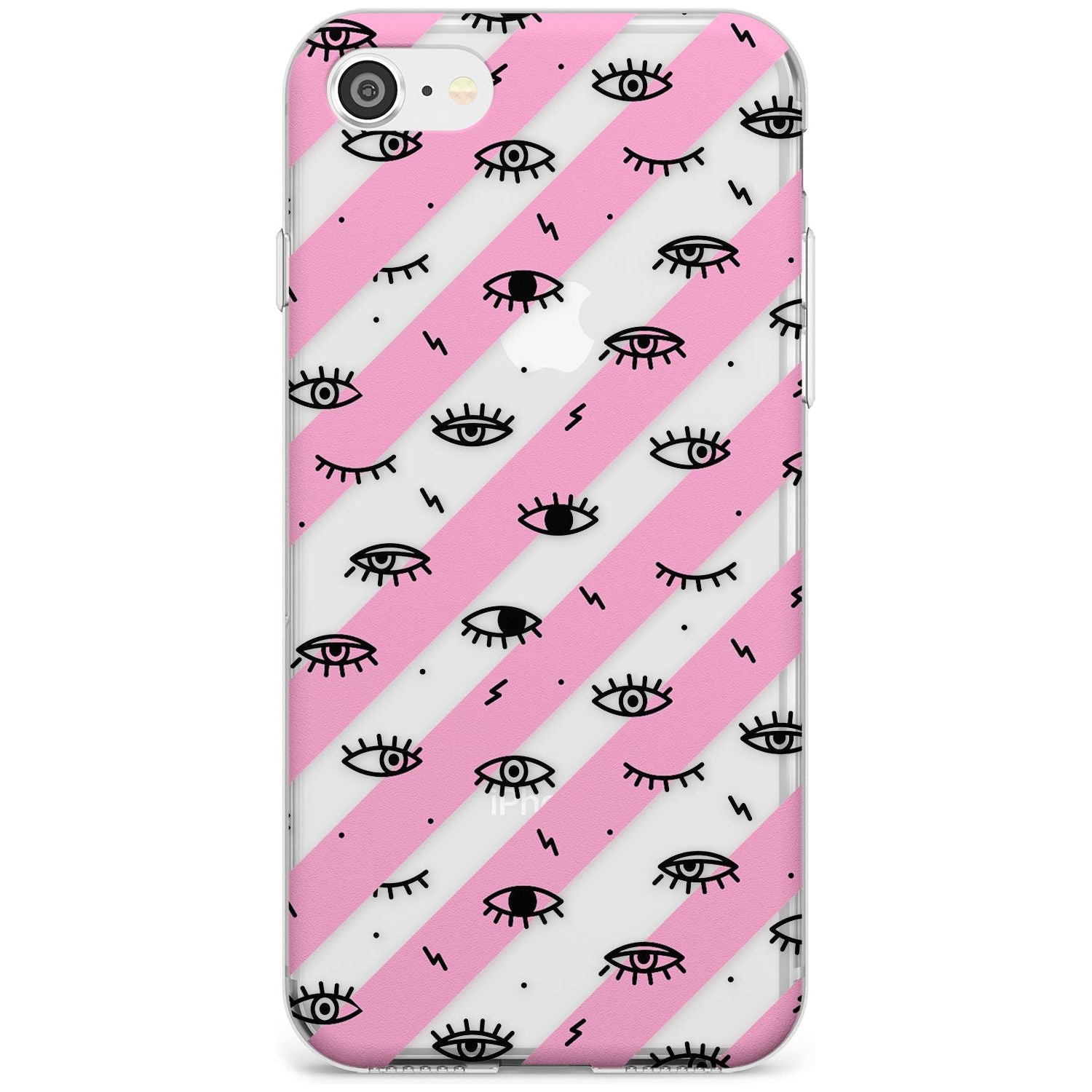 Pink Stripe Eyes iPhone Case  Slim Case Phone Case - Case Warehouse