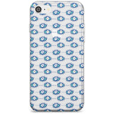 Crazy Eyes (Clear) Psychedelic Eyes Pattern Slim TPU Phone Case for iPhone SE 8 7 Plus