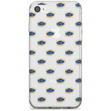 Gold Eyes (Clear) Psychedelic Eyes Pattern Slim TPU Phone Case for iPhone SE 8 7 Plus