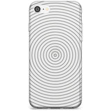 Abstract Lines: Circles Black Impact Phone Case for iPhone SE 8 7 Plus