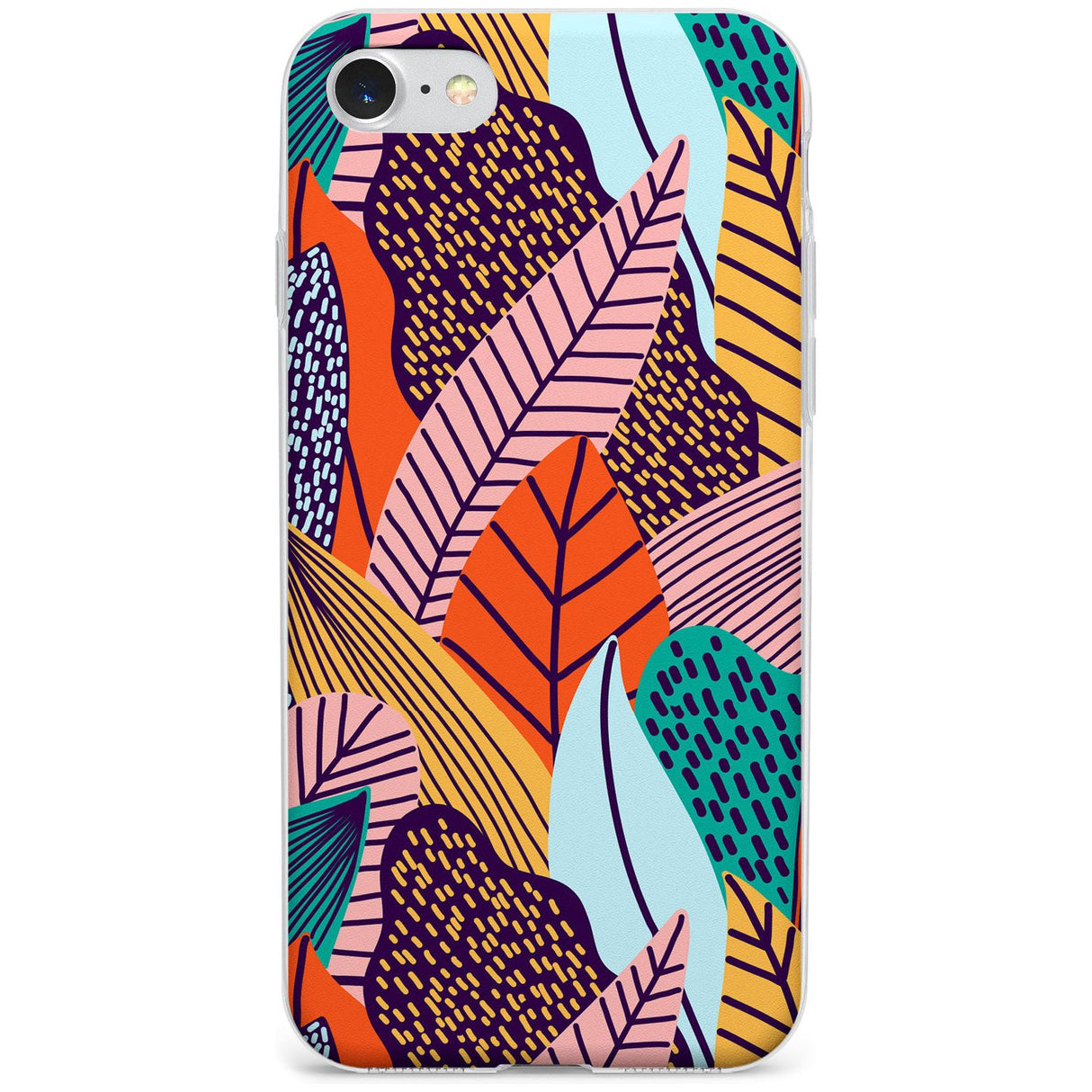 Abstract Leaves Phone Case for iPhone SE