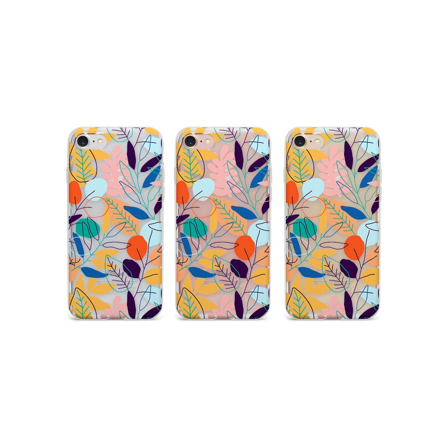 Abstract Leaves Phone Case for iPhone SE