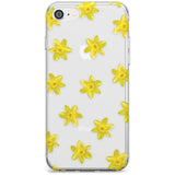 Daffodils Transparent Pattern Slim TPU Phone Case for iPhone SE 8 7 Plus