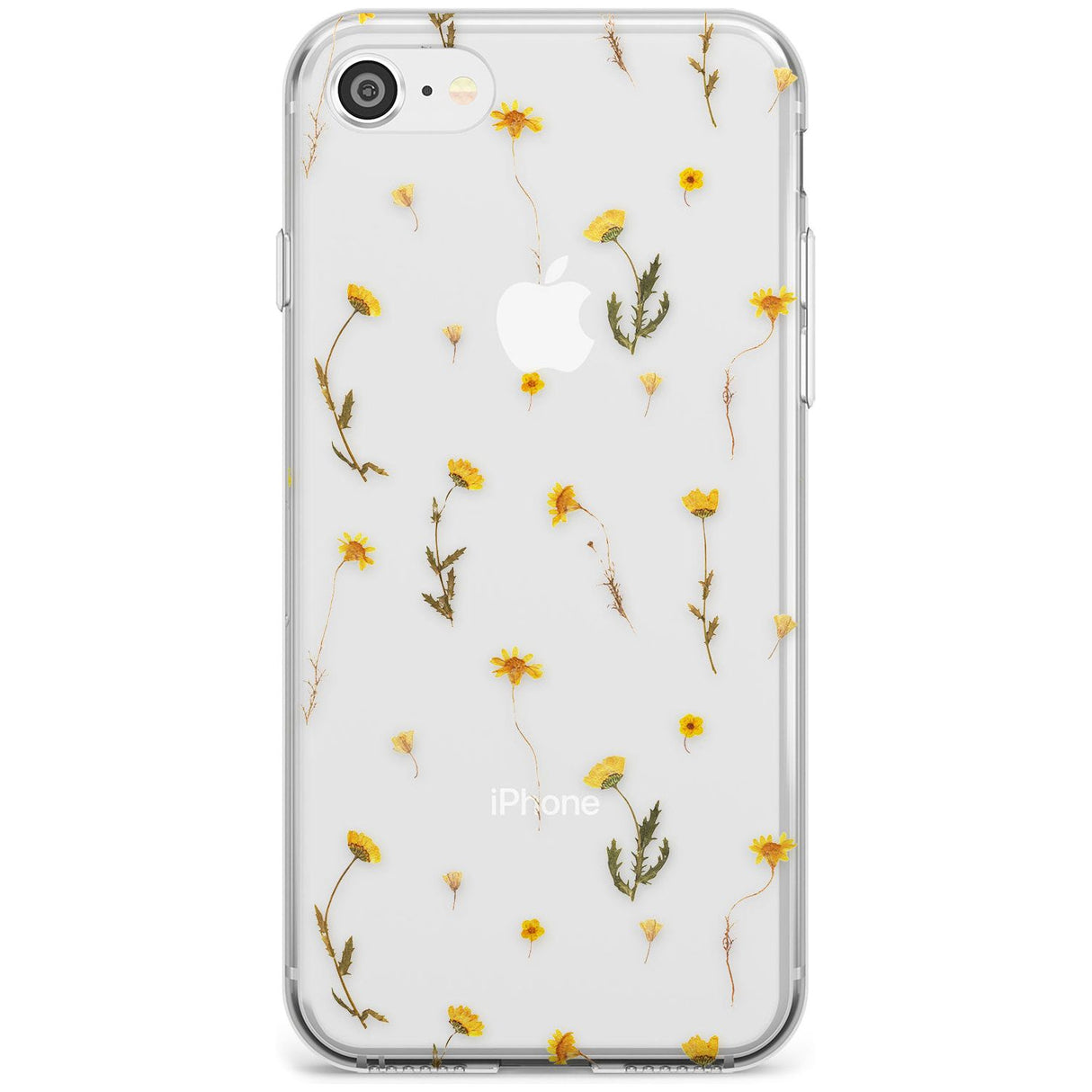 Mixed Yellow Flowers - Dried Flower-Inspired Slim TPU Phone Case for iPhone SE 8 7 Plus