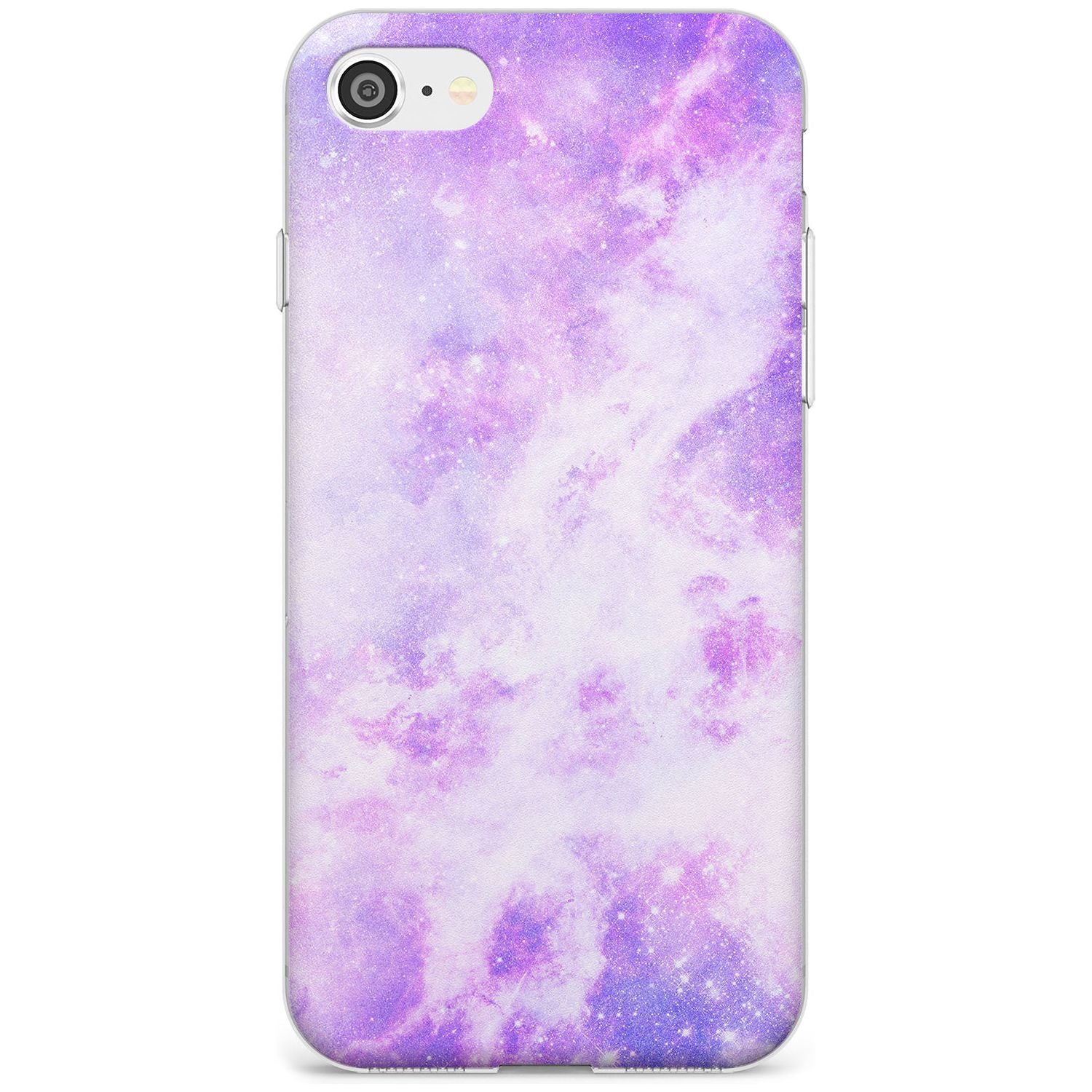 Purple Galaxy Pattern Design Slim TPU Phone Case for iPhone SE 8 7 Plus