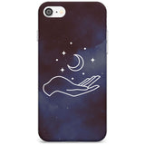 Floating Moon Above Hand Black Impact Phone Case for iPhone SE 8 7 Plus