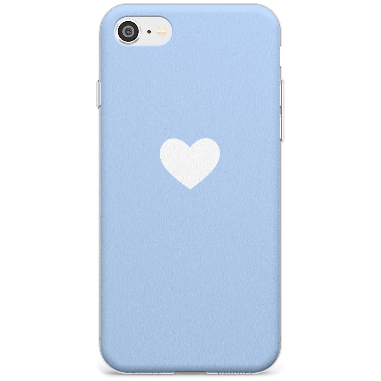 Single Heart Design: White & Baby Blue