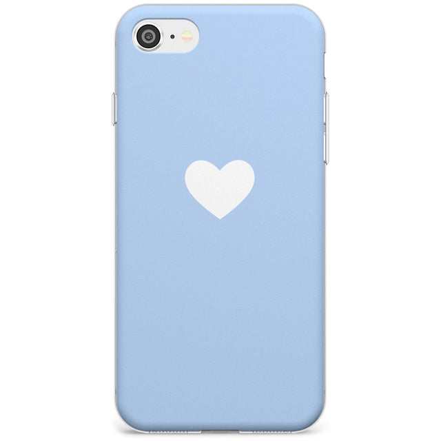 Single Heart Design: White & Baby Blue