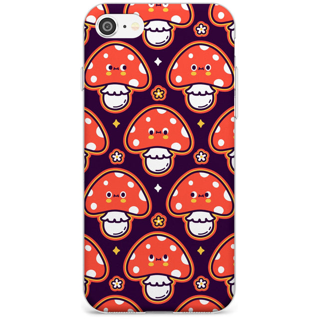 Mushroom Kawaii Pattern Slim TPU Phone Case for iPhone SE 8 7 Plus