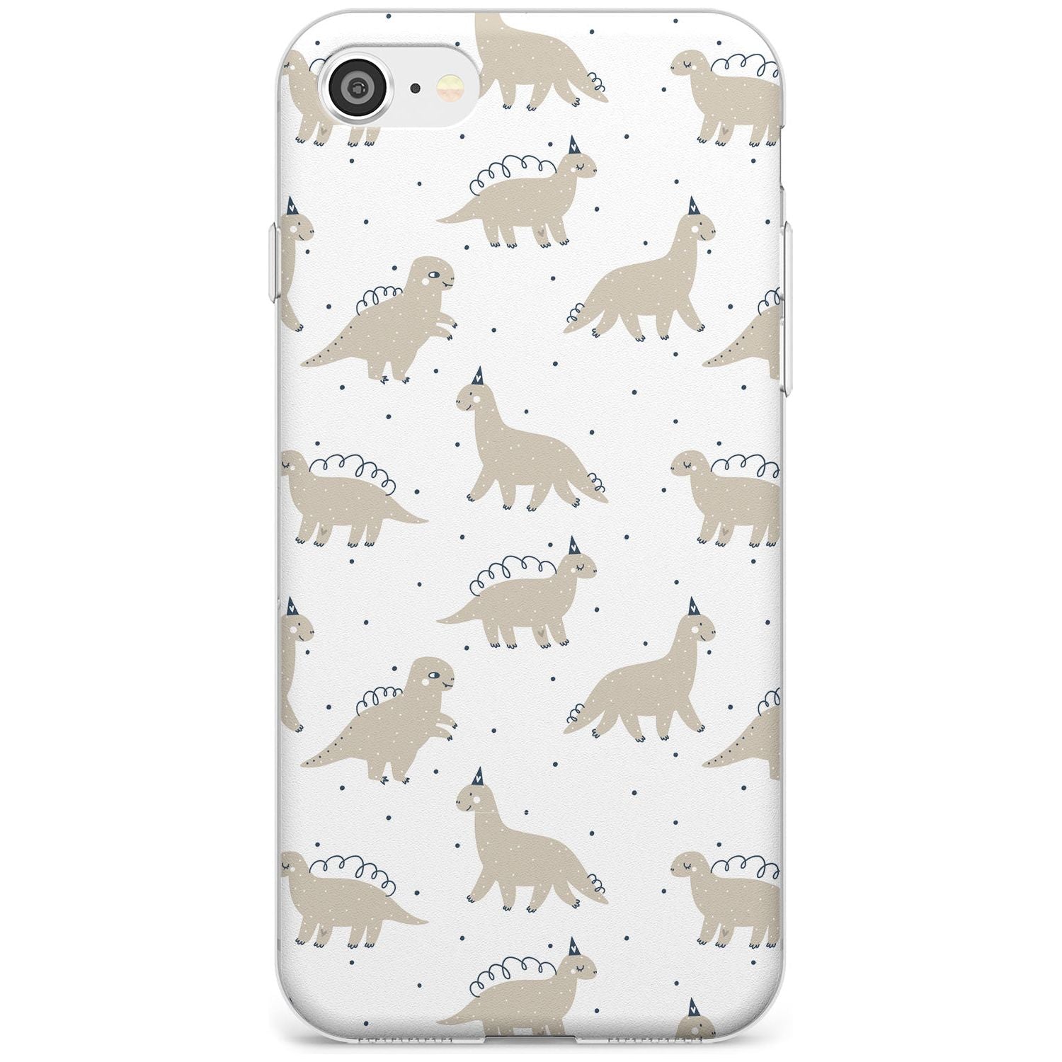 Adorable Dinosaurs Pattern Slim TPU Phone Case for iPhone SE 8 7 Plus