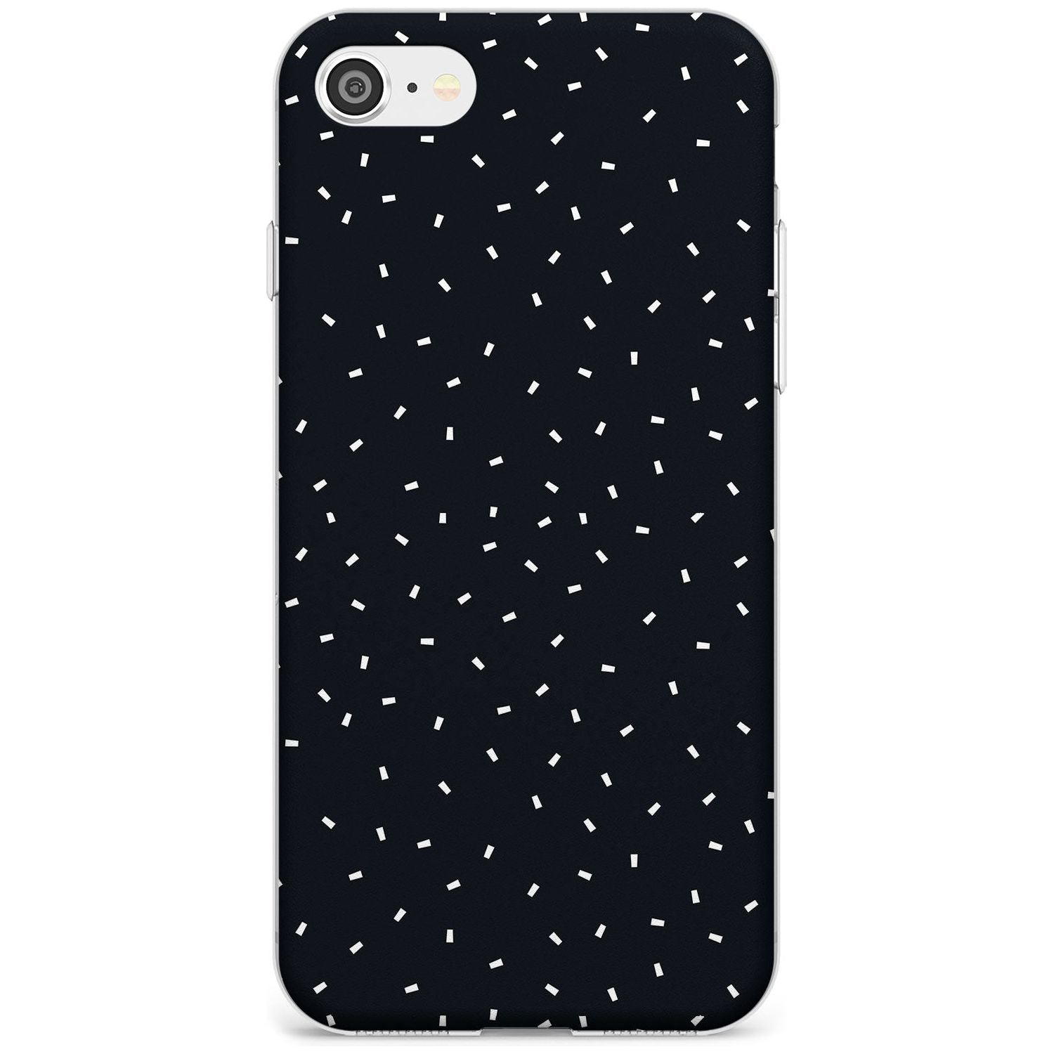 Confetti (Black) Phone Case iPhone 7/8 / Clear Case,iPhone SE / Clear Case Blanc Space