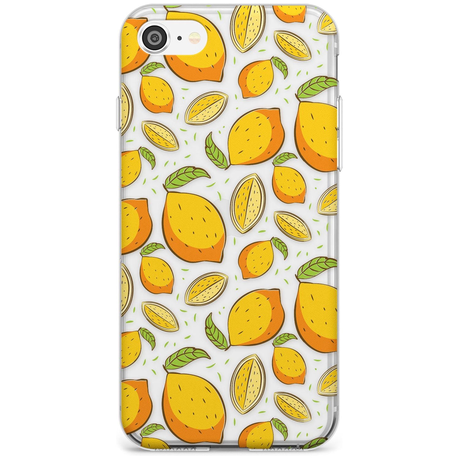 Lemon Pattern Slim TPU Phone Case for iPhone SE 8 7 Plus