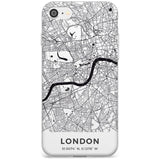 Map of London, England Slim TPU Phone Case for iPhone SE 8 7 Plus