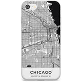 Map of Chicago, Illinois Slim TPU Phone Case for iPhone SE 8 7 Plus