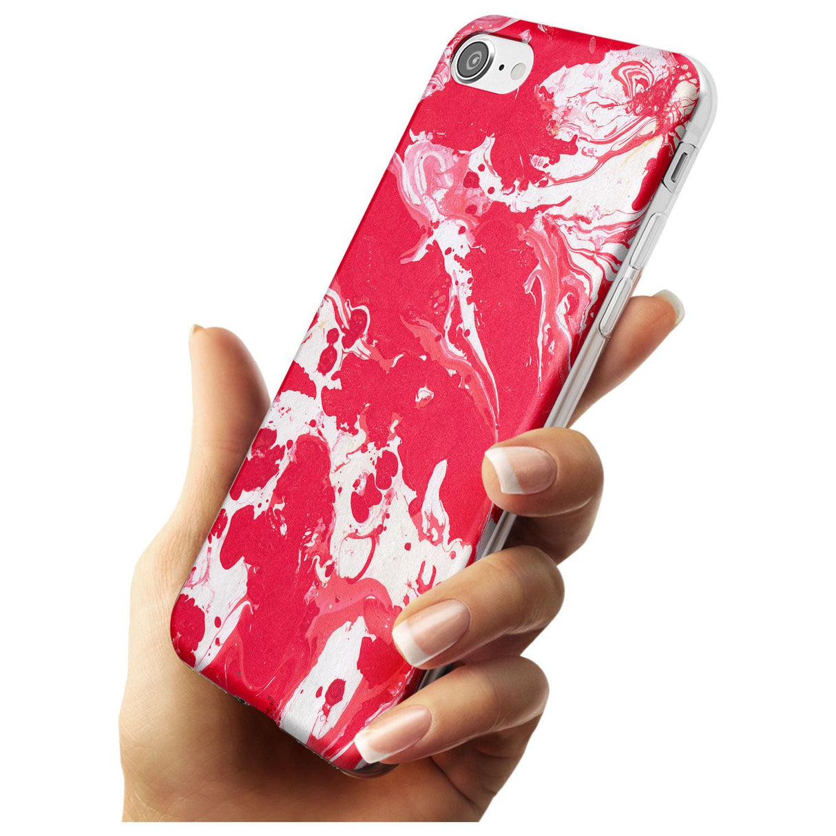 Red & White - Marbled Paper iPhone Case   Phone Case - Case Warehouse