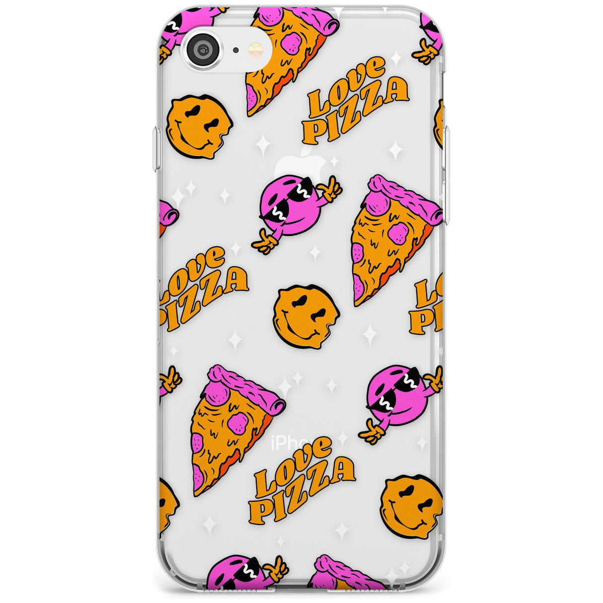 Psychedelic Love Pizza Pattern (Clear)