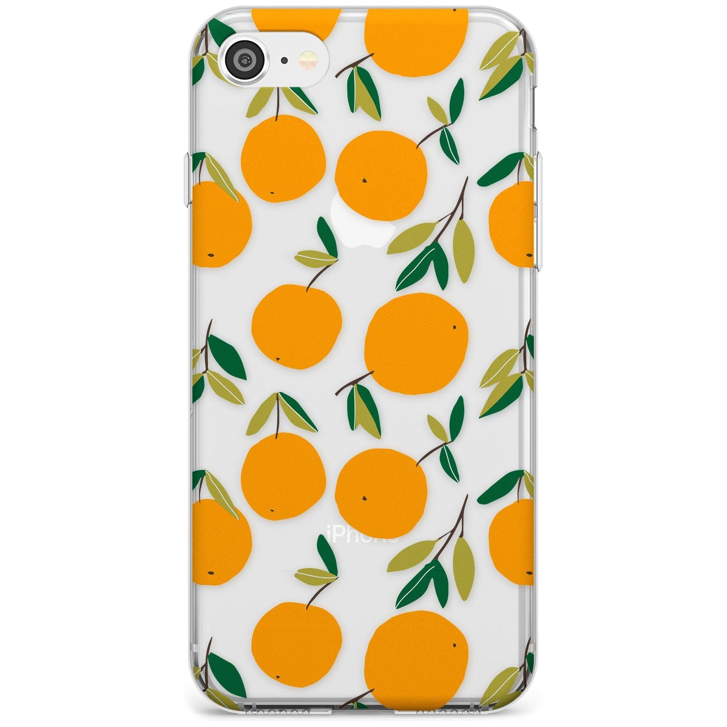 Oranges Pattern Slim TPU Phone Case for iPhone SE 8 7 Plus