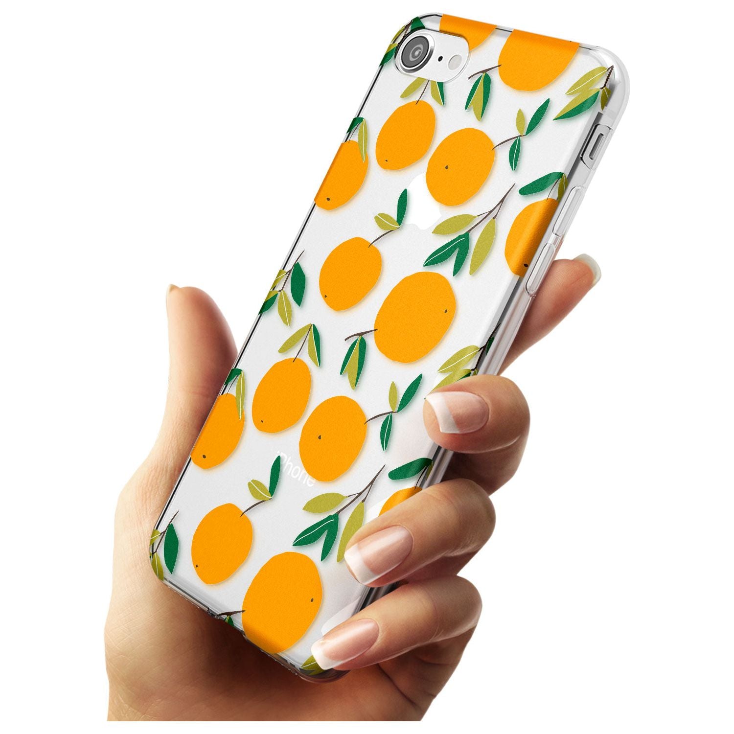Oranges Pattern Slim TPU Phone Case for iPhone SE 8 7 Plus