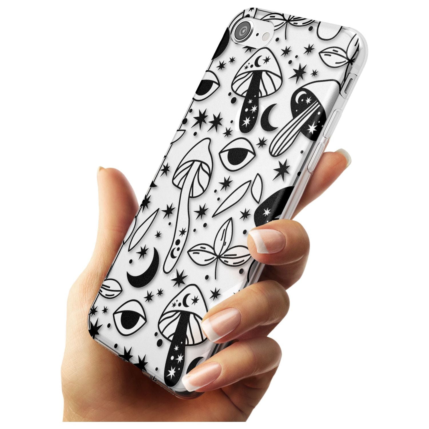 Psychedelic Mushrooms Pattern Slim TPU Phone Case for iPhone SE 8 7 Plus
