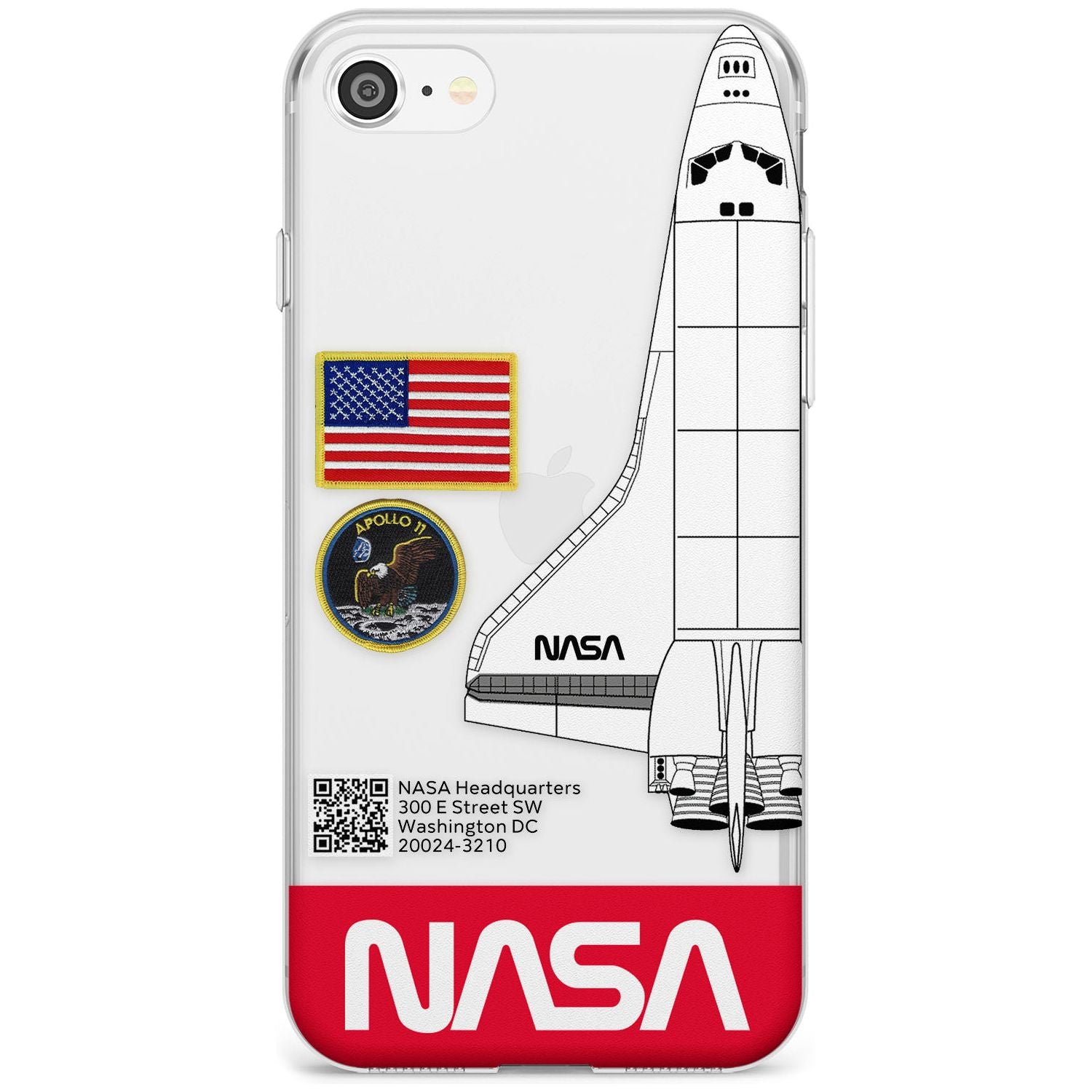 NASA Apollo 11 Slim TPU Phone Case for iPhone SE 8 7 Plus