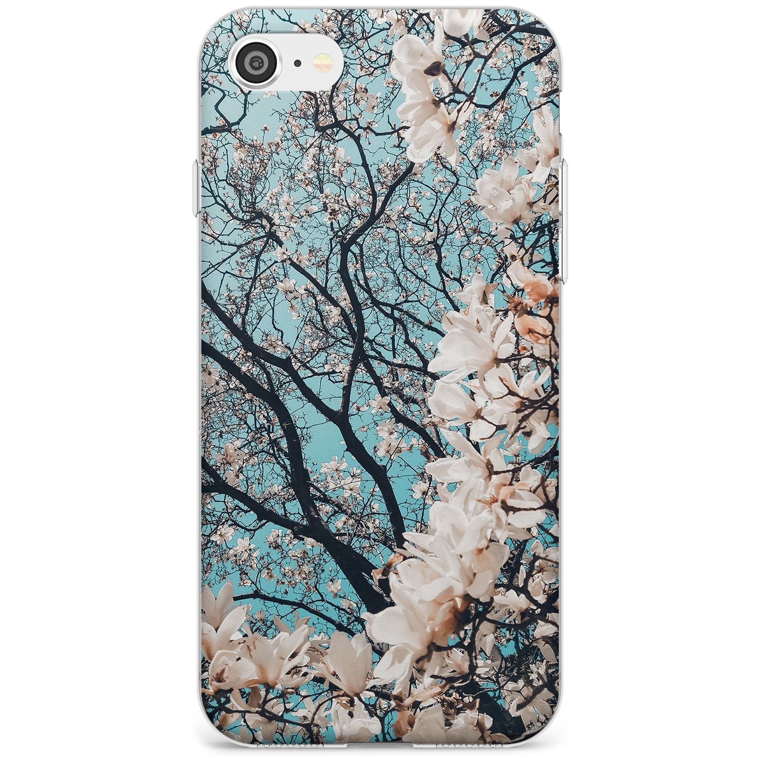 Magnolia Tree Photograph Slim TPU Phone Case for iPhone SE 8 7 Plus