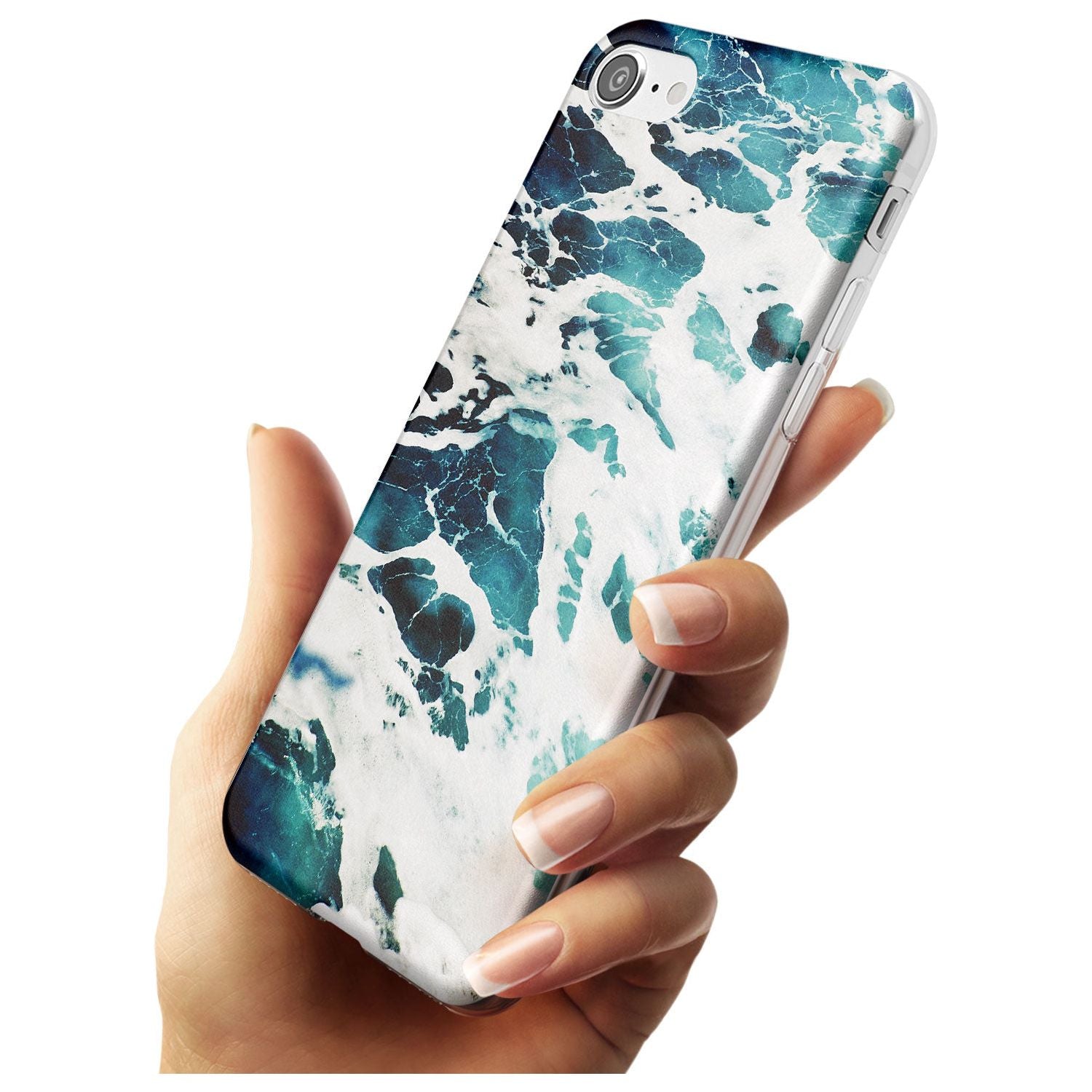 Ocean Waves Photograph Slim TPU Phone Case for iPhone SE 8 7 Plus