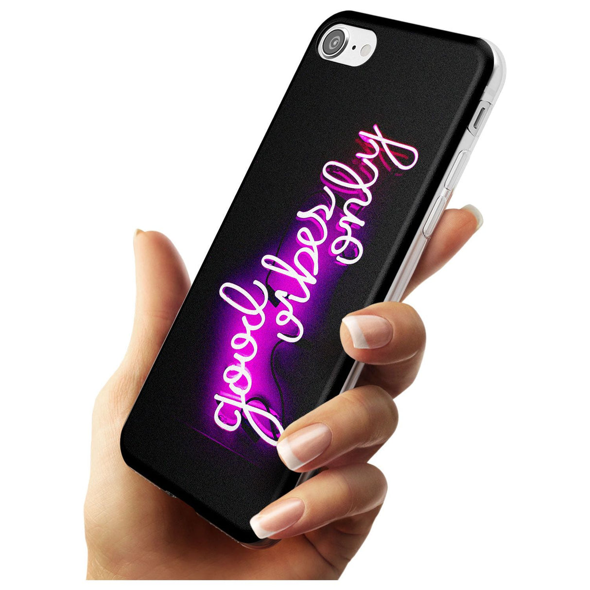 Good Vibes Only Pink Neon iPhone Case   Phone Case - Case Warehouse