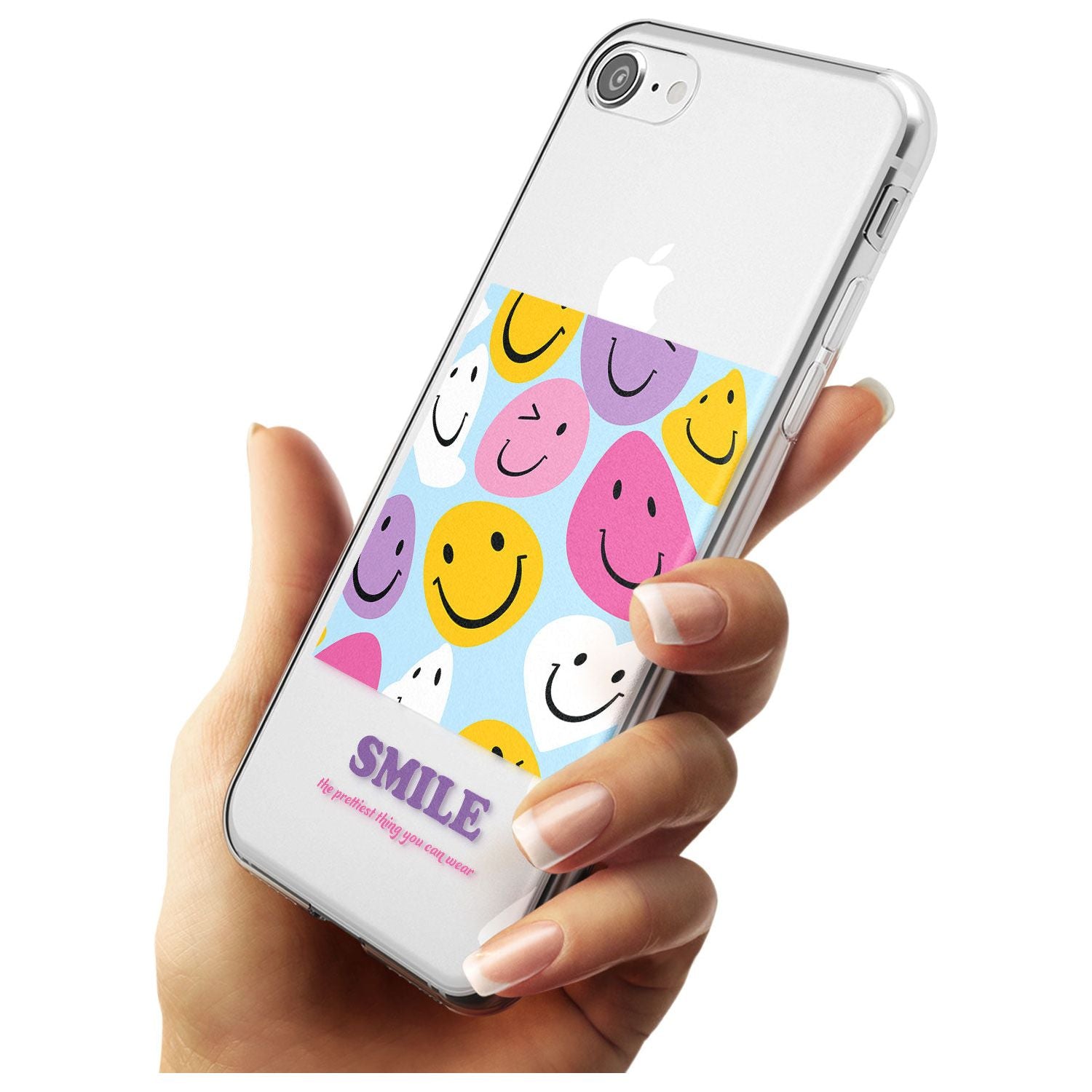 A Smile Slim TPU Phone Case for iPhone SE 8 7 Plus