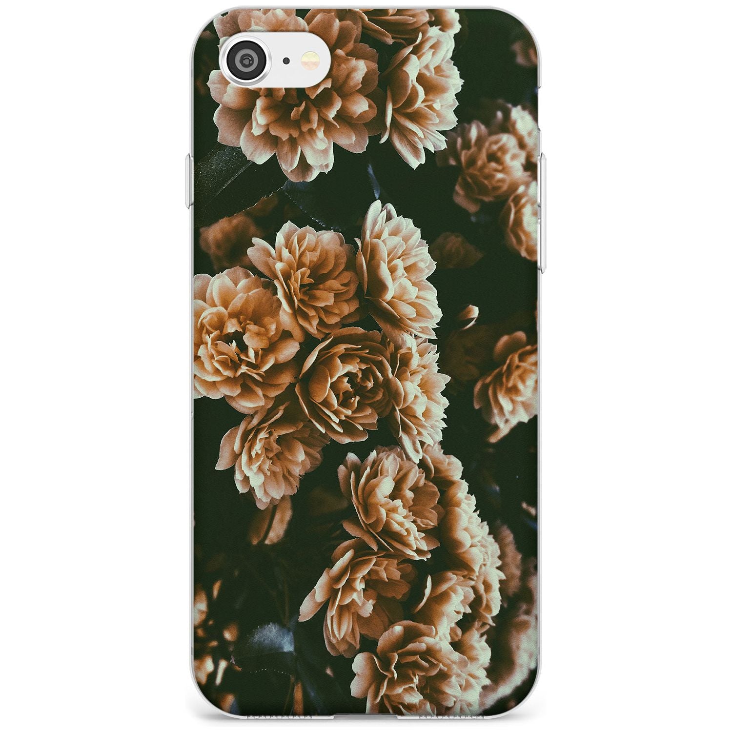White Peonies - Real Floral Photographs Slim TPU Phone Case for iPhone SE 8 7 Plus