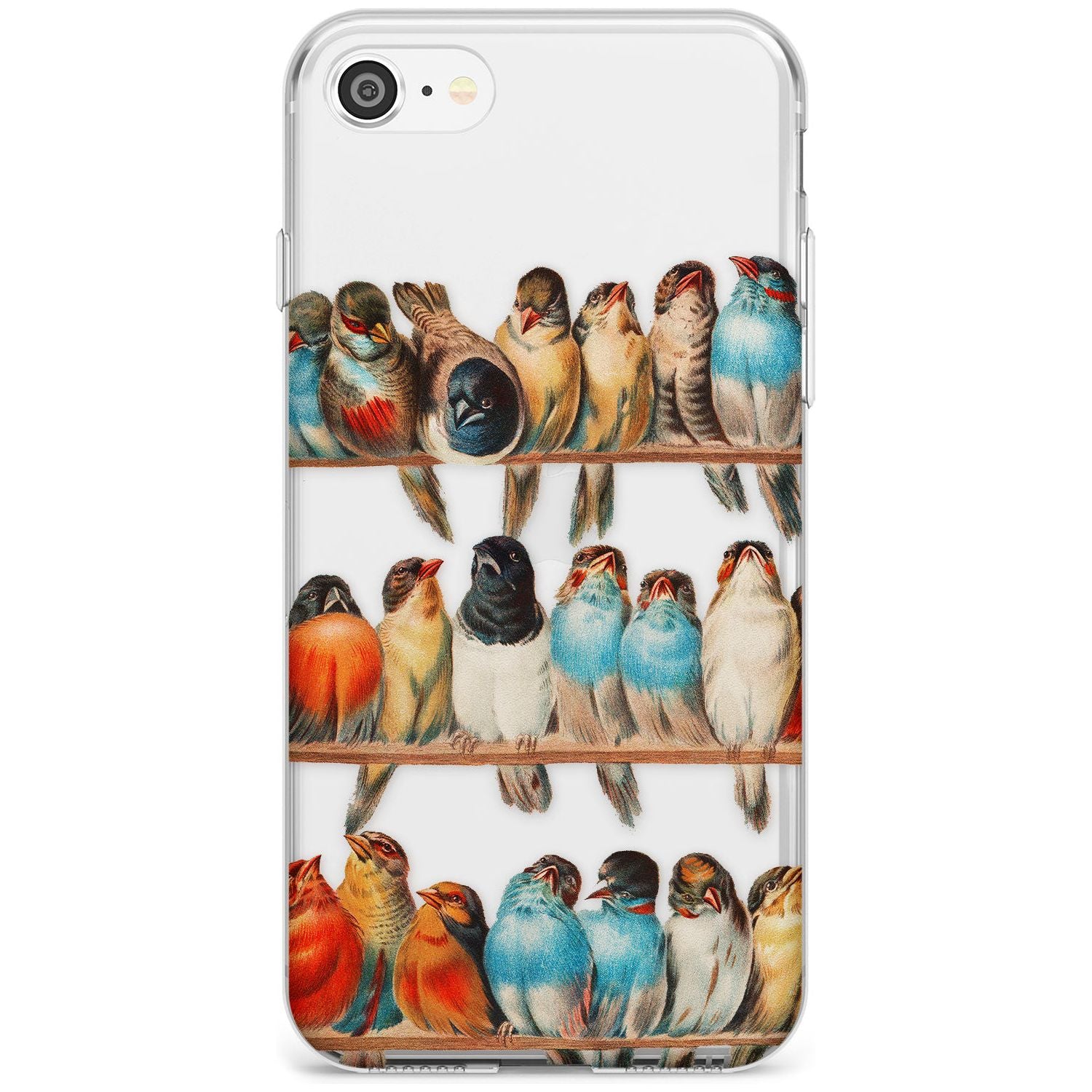 A Perch of Birds Slim TPU Phone Case for iPhone SE 8 7 Plus