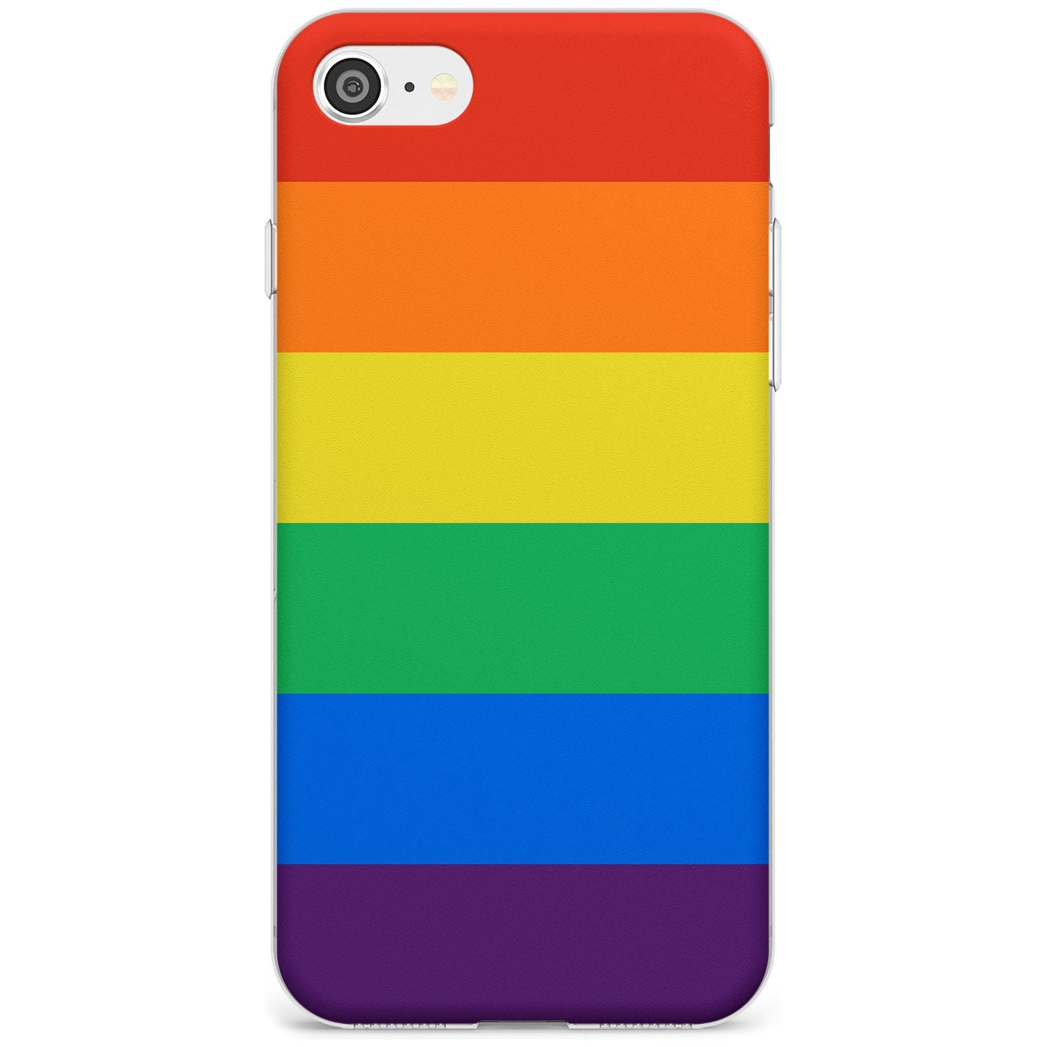 Rainbow Stripes Slim TPU Phone Case for iPhone SE 8 7 Plus