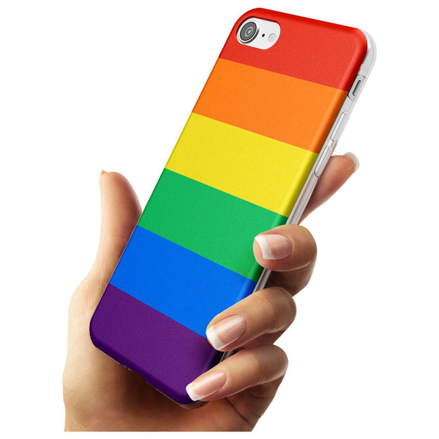 Rainbow Stripes Slim TPU Phone Case for iPhone SE 8 7 Plus