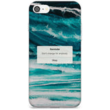 "Don't Change" iPhone Reminder Black Impact Phone Case for iPhone SE 8 7 Plus