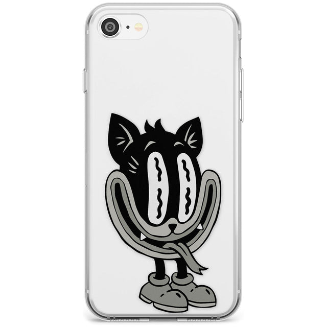 Faded Feline Slim TPU Phone Case for iPhone SE 8 7 Plus