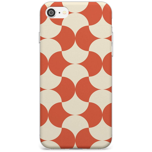 Abstract Retro Shapes: Psychedelic Pattern Black Impact Phone Case for iPhone SE 8 7 Plus
