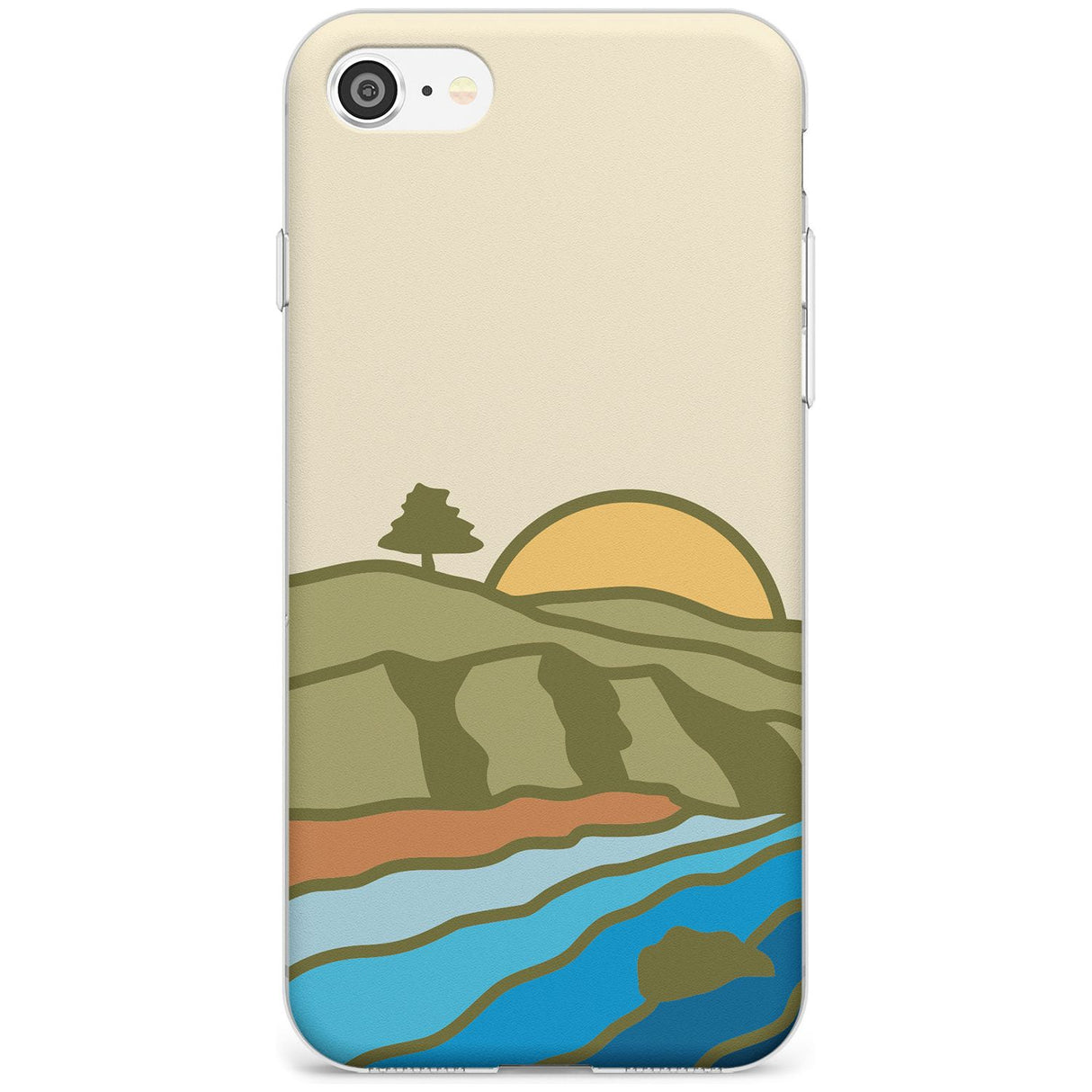 North Sunset Black Impact Phone Case for iPhone SE 8 7 Plus