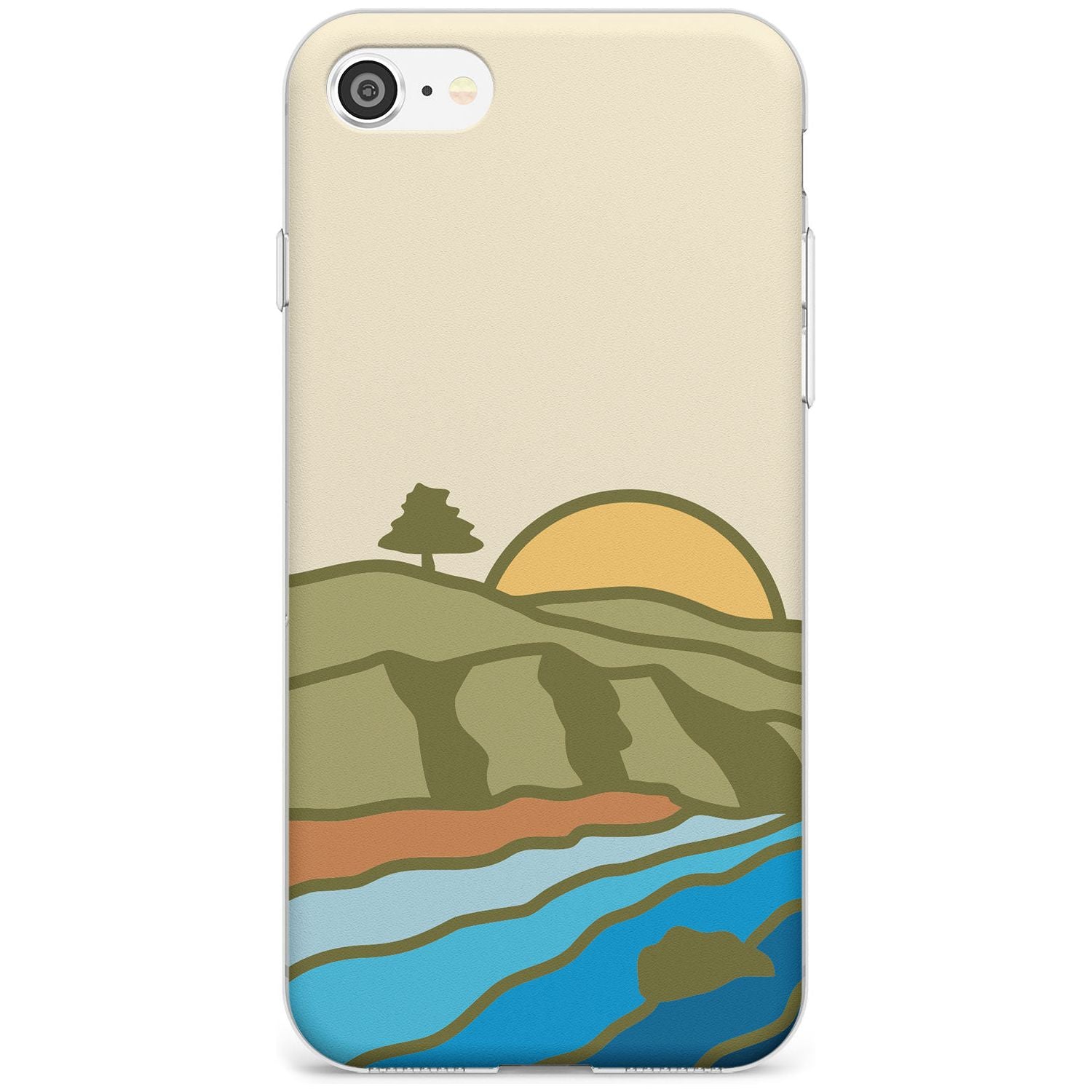 North Sunset Black Impact Phone Case for iPhone SE 8 7 Plus