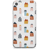 Cute Scandinavian Buildings Slim TPU Phone Case for iPhone SE 8 7 Plus