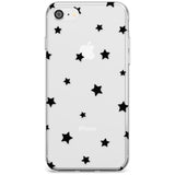 Black Stars Pattern Slim TPU Phone Case for iPhone SE 8 7 Plus