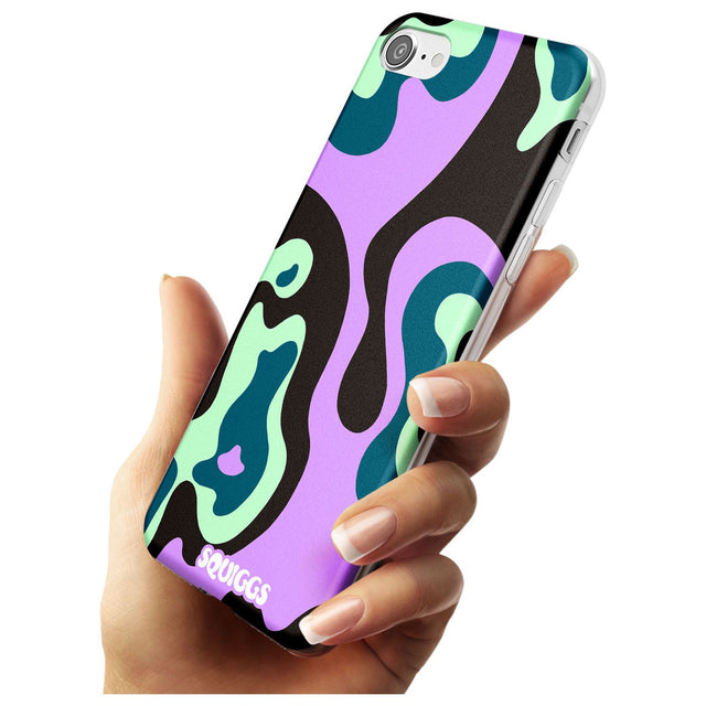 Purple River Black Impact Phone Case for iPhone SE 8 7 Plus