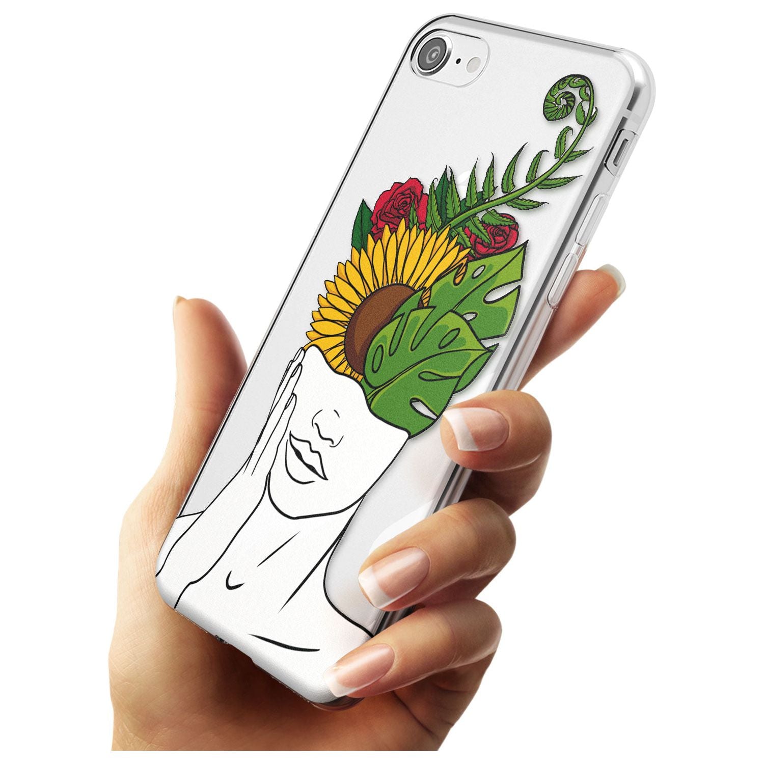 LET THE MIND FLOURISH Black Impact Phone Case for iPhone SE 8 7 Plus