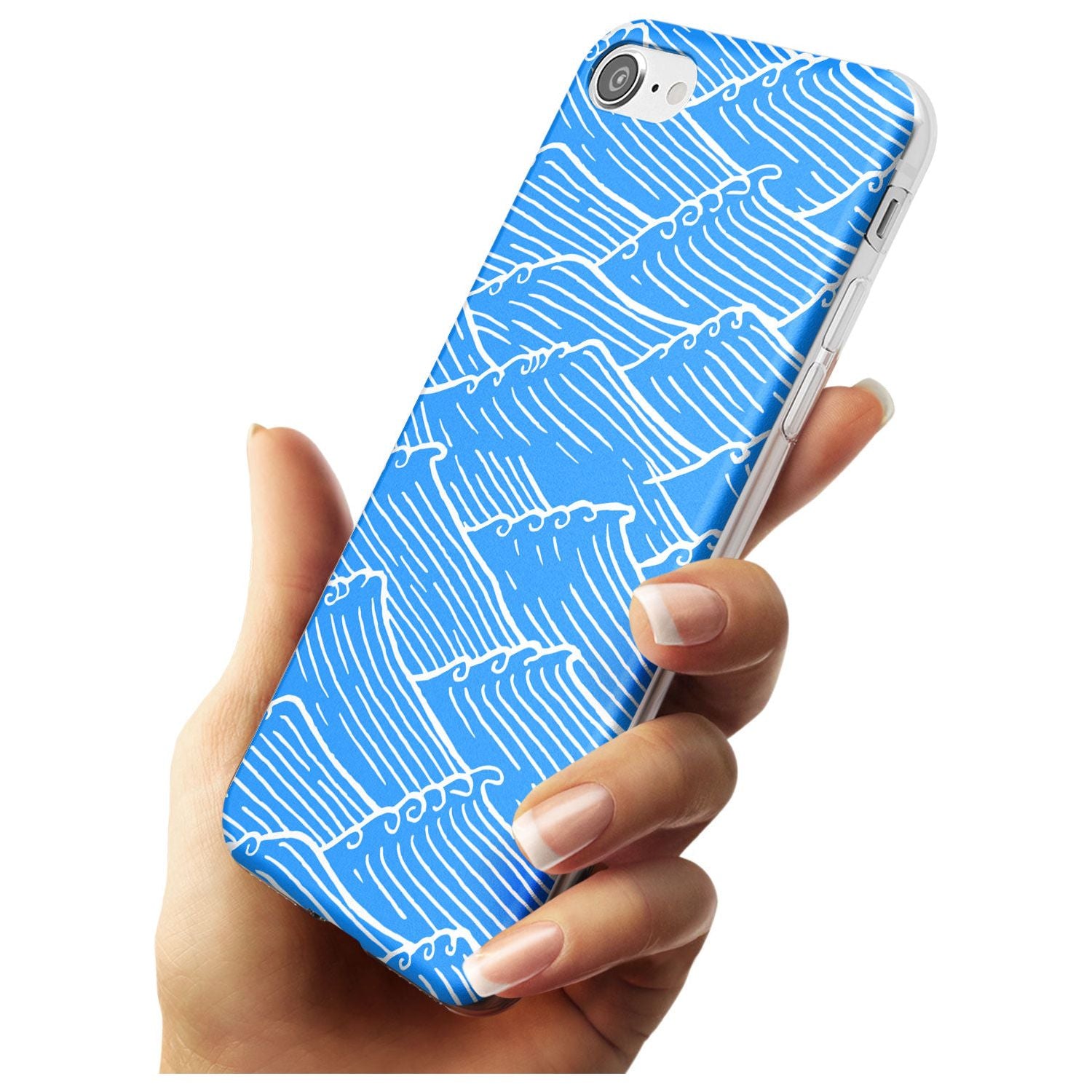 Waves Pattern Slim TPU Phone Case for iPhone SE 8 7 Plus
