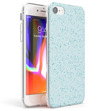 Light Blue Terrazzo Pattern Phone Case iPhone 7/8 / Clear Case,iPhone SE / Clear Case Blanc Space