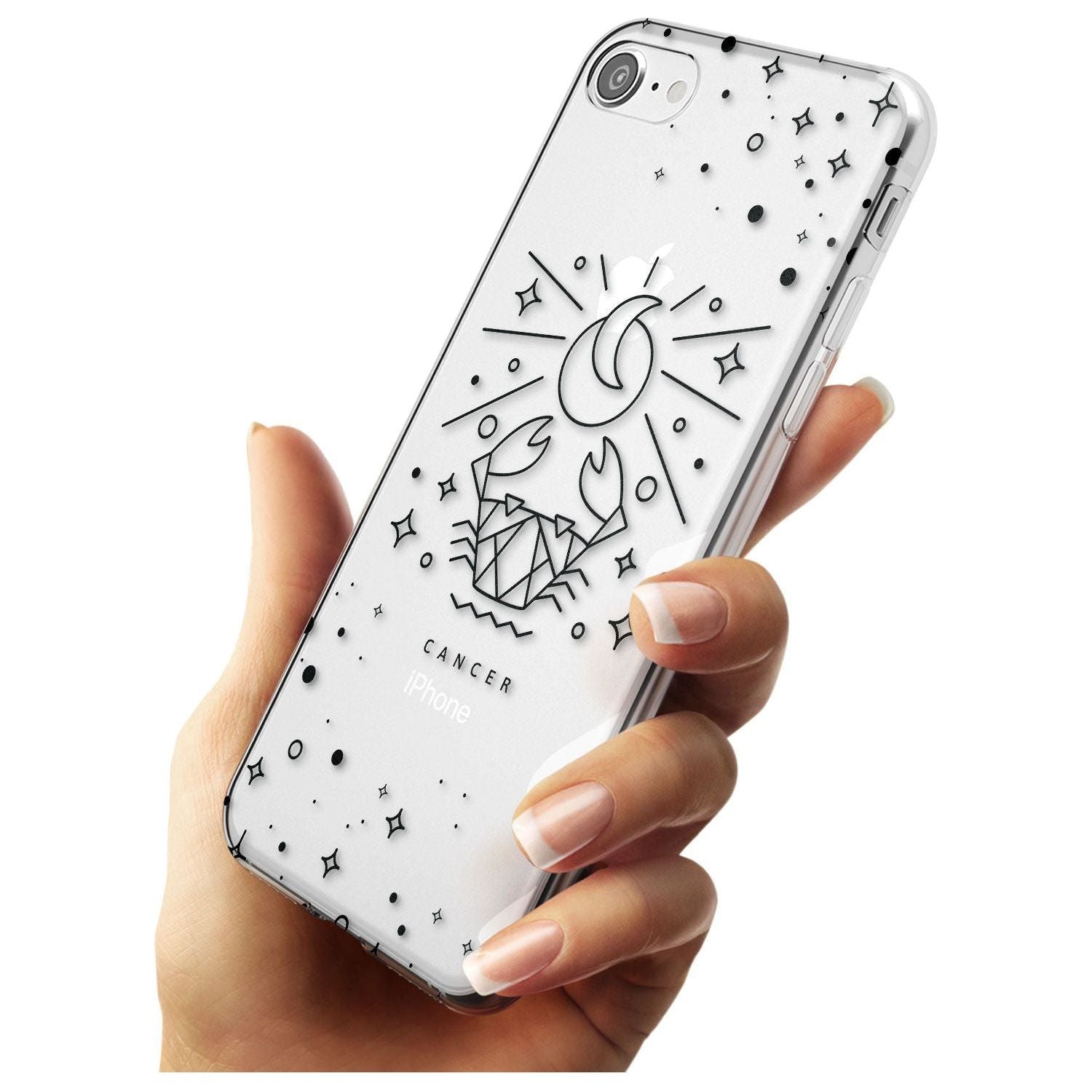 Cancer Emblem - Transparent Design Slim TPU Phone Case for iPhone SE 8 7 Plus